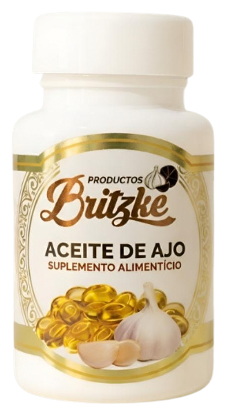 Suplemento Alimenticio Aceite de Ajo Britzke, 60 cápsulas