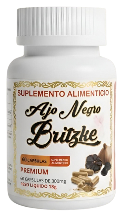 Suplemento Alimenticio Ajo Negro Britzke, 60 cápsulas